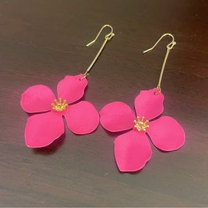 Pink Flower Earrings NBW